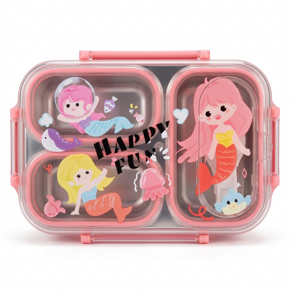 Magical Mermaid 600ml Premium Stainless Steel Bento Box