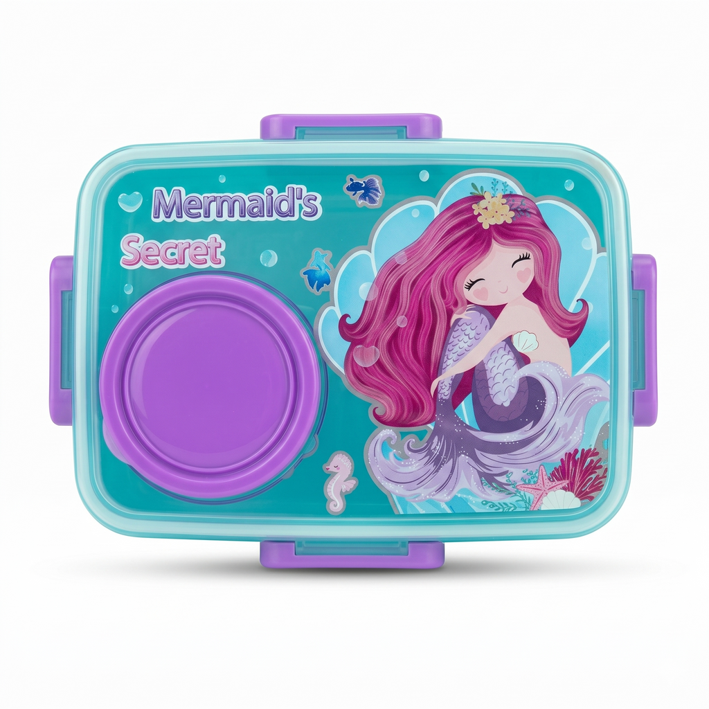 "Mermaid Secret" 800ml Spill-Proof 2-Compartment Lunch Box