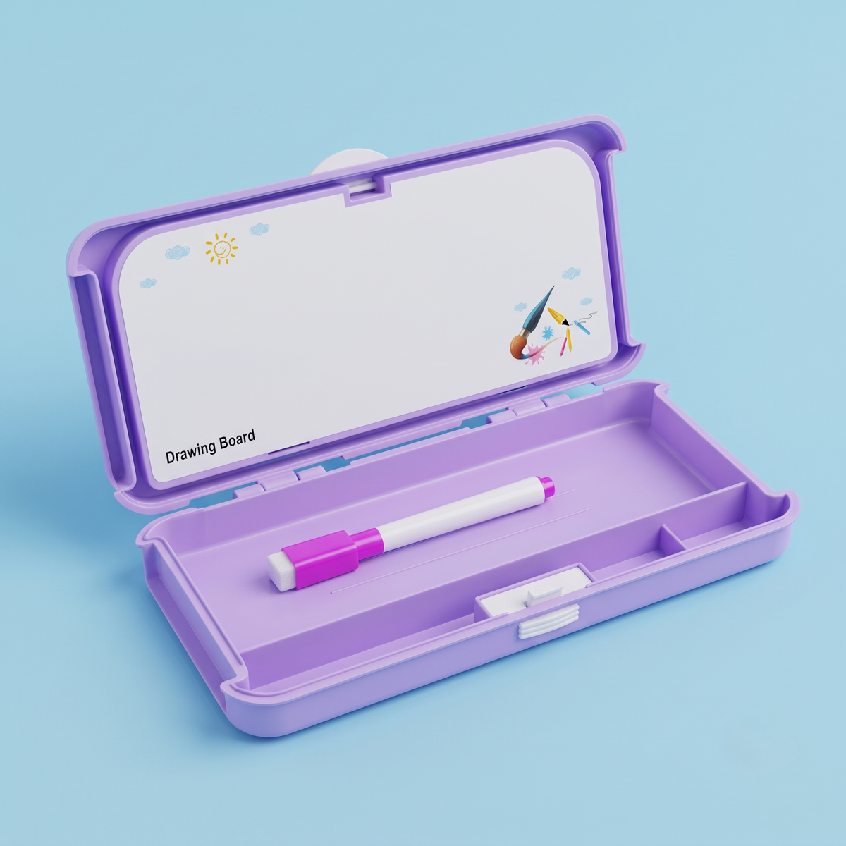 2-in-1 Whiteboard Pencil Case with Marker