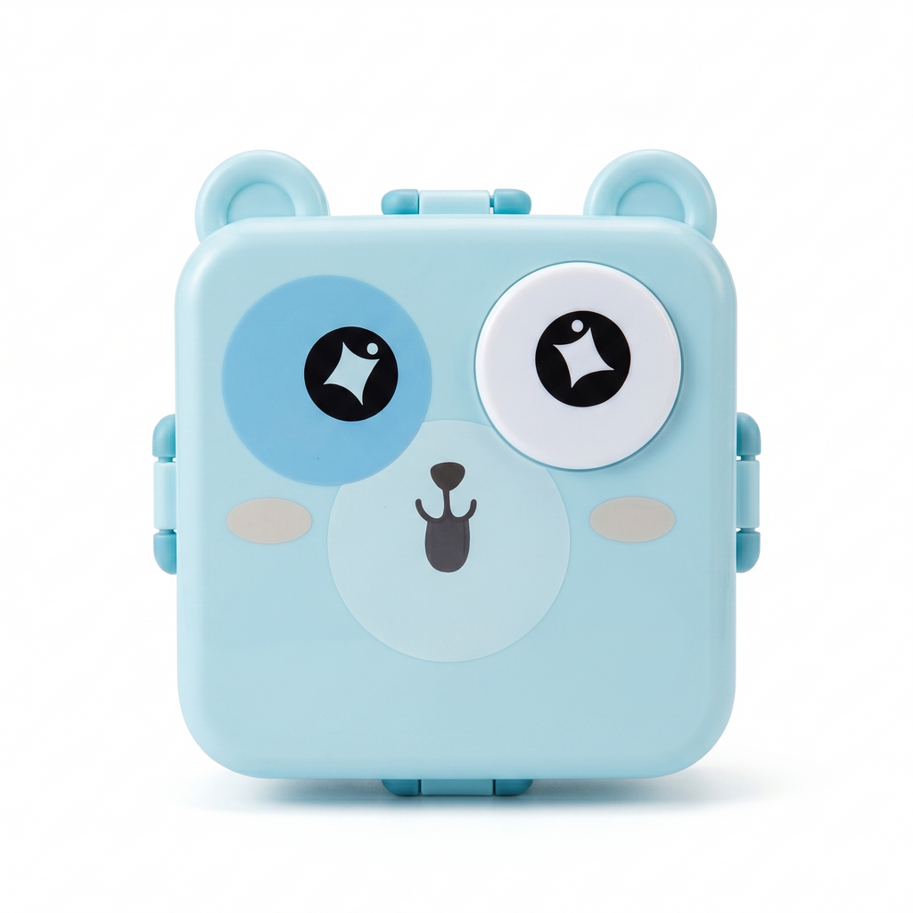 Bear-Blue Giant 1120ml Double Layer Stainless Steel Bento Box