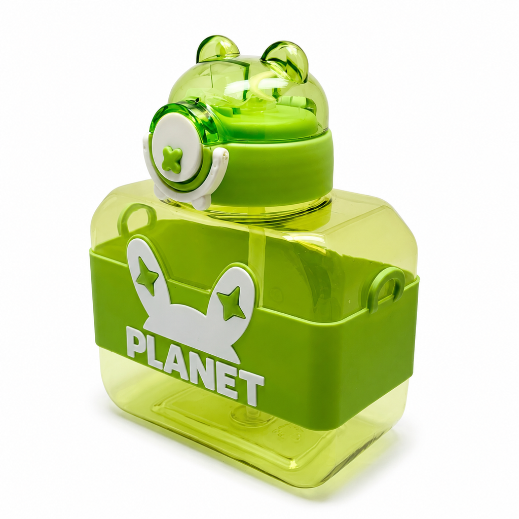 Cosmic Green 600ml Planet Kids Sipper Bottle