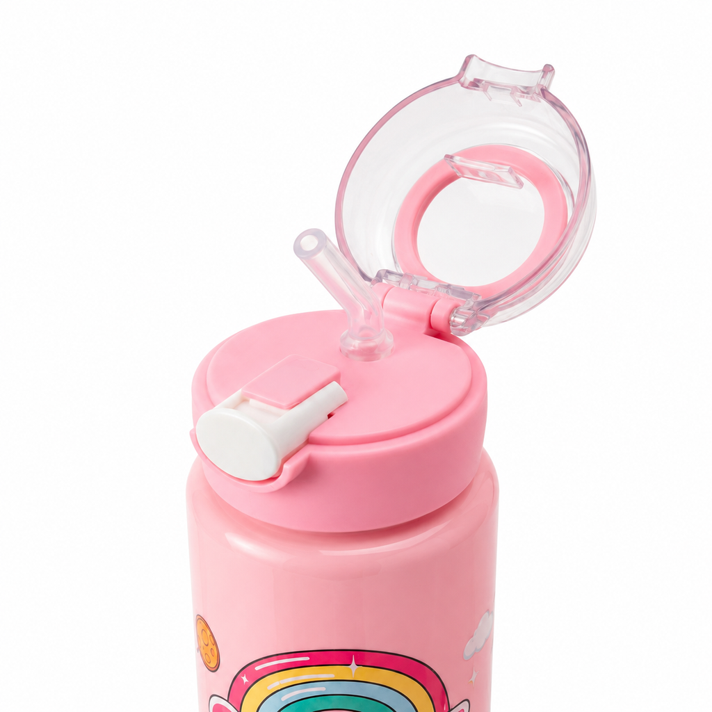 Cosmic Pink Space Astronaut 900ml Kids Sipper Bottle