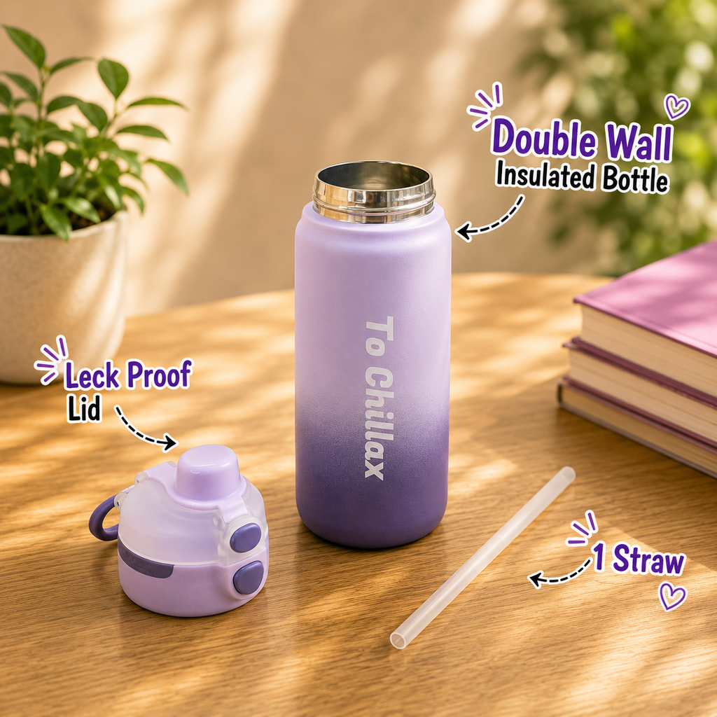 600ml Chillax Insulated Bottle – Lavender
