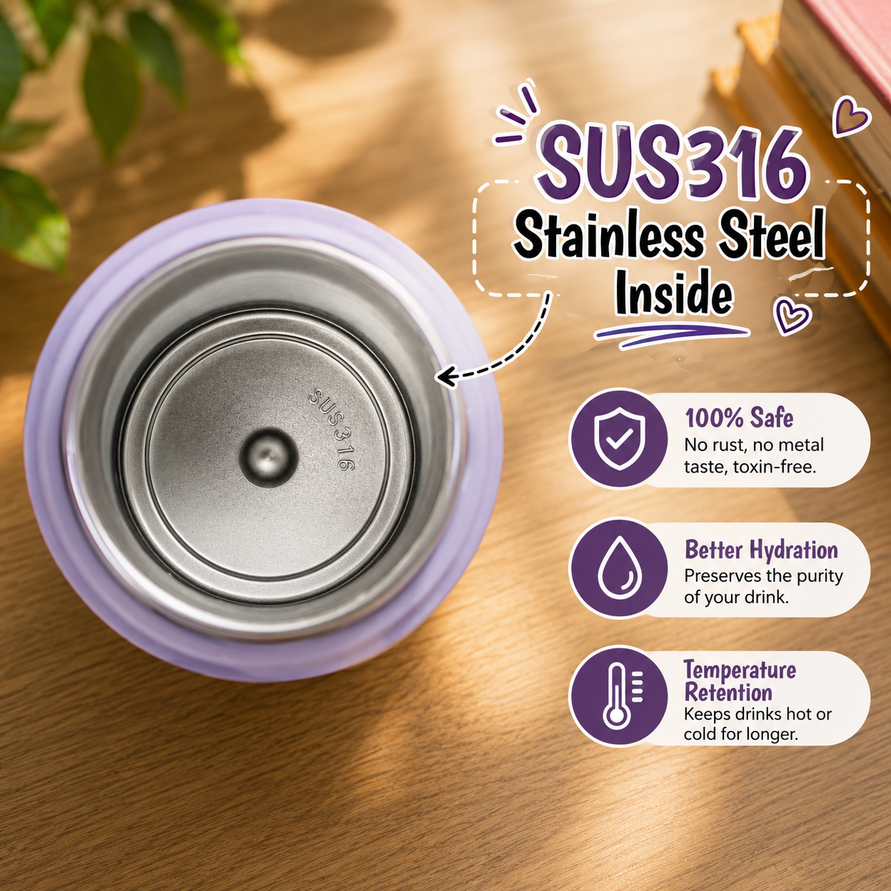 600ml Chillax Insulated Bottle – Lavender