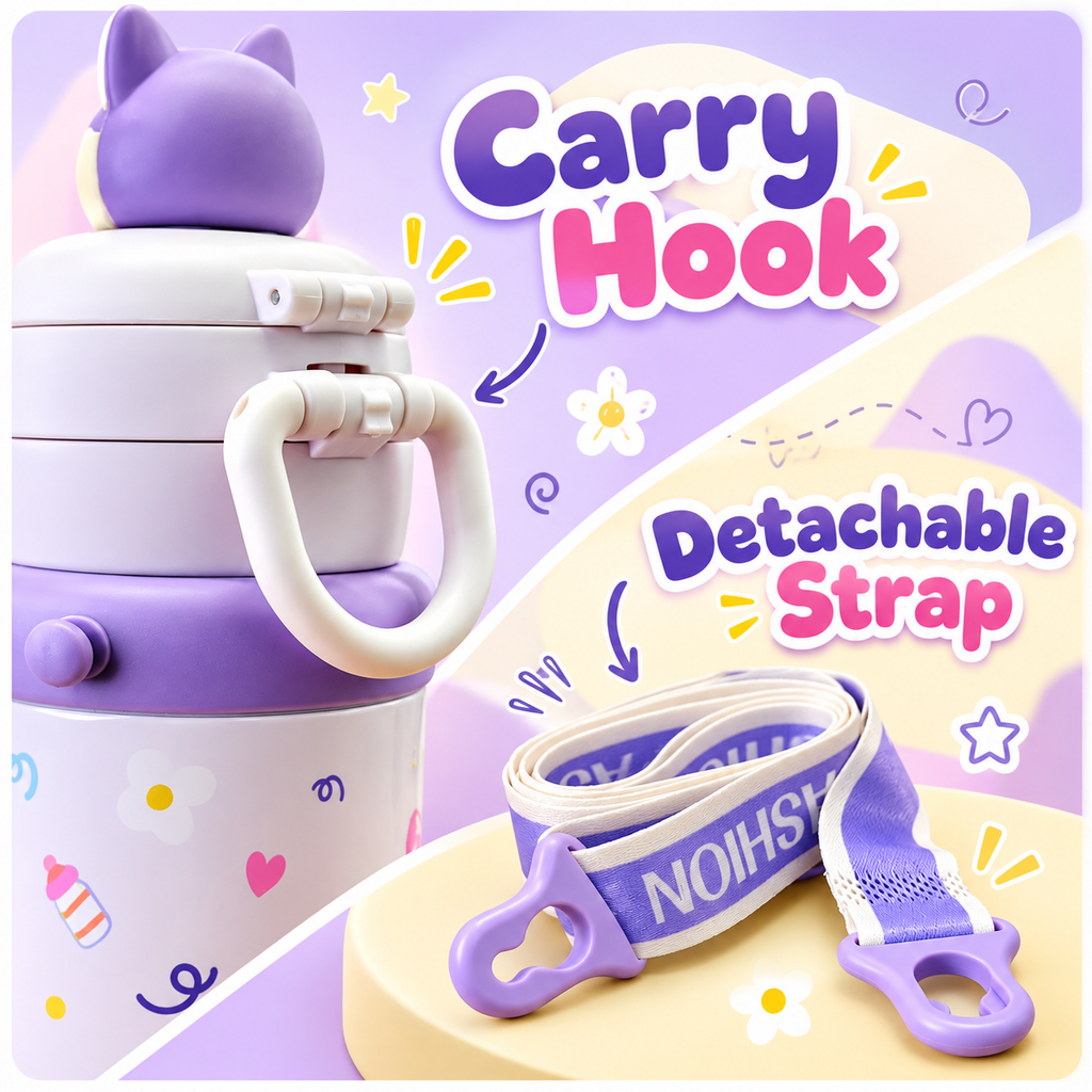 500ml Lavender Puppy Insulated Bottle