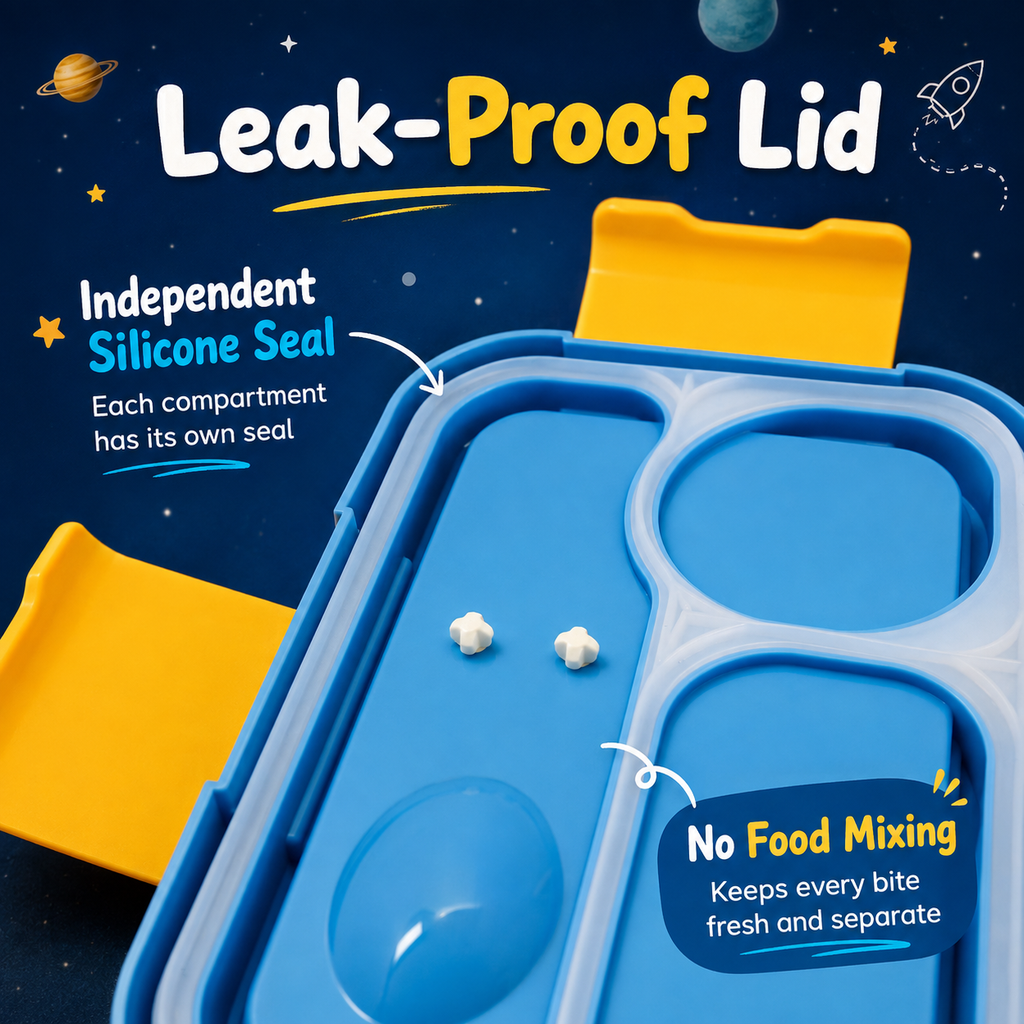 Premium Stainless Steel Kids Bento Box (Space Explorer)