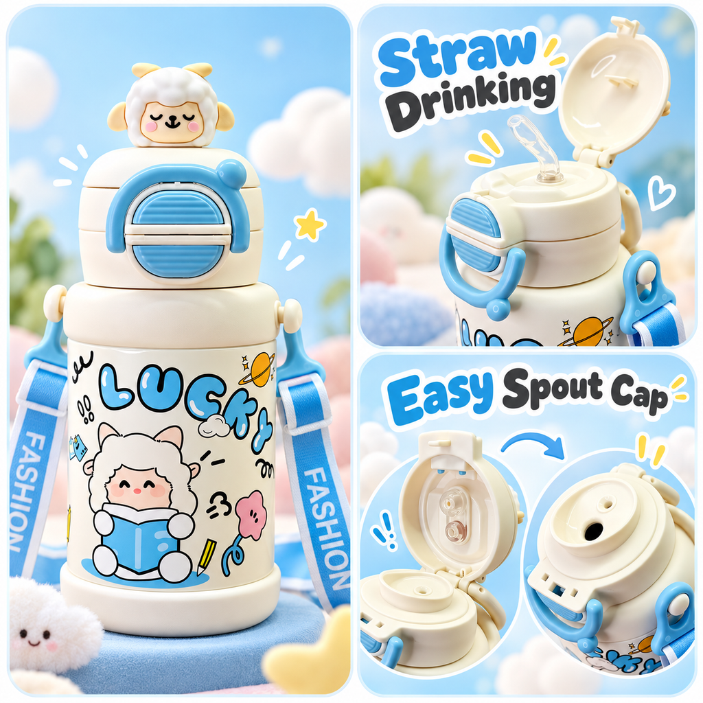500ml Lucky Sheep Kids Insulated Bottle