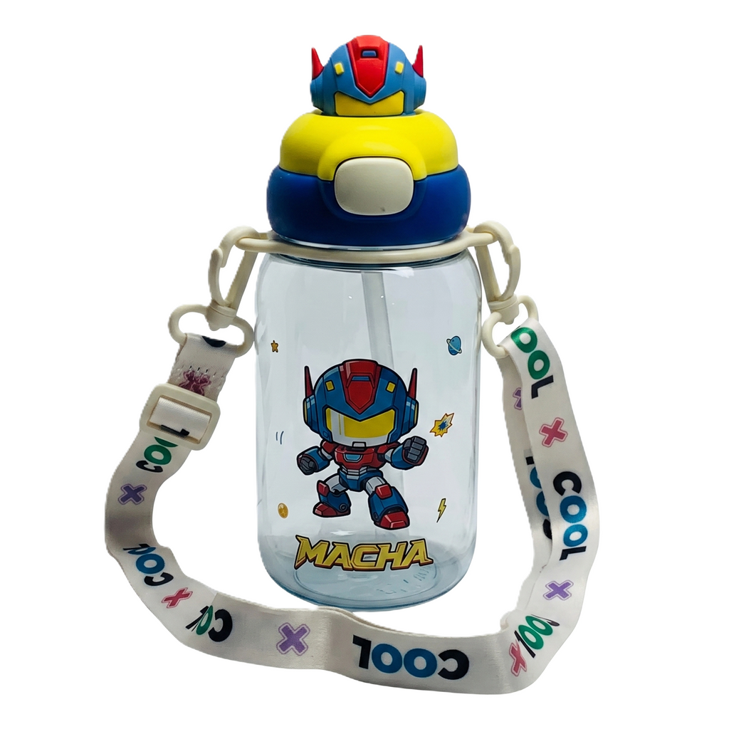 "Macha" 3D Robot Head Sipper | Premium High-Quality Hydration for Champs