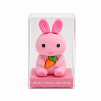 Magical Bunny Pink 2-in-1 Eraser & Pencil Sharpener