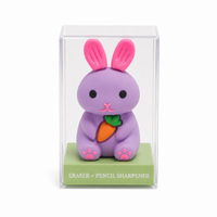 Magical Bunny Purple 2-in-1 Eraser & Pencil Sharpener