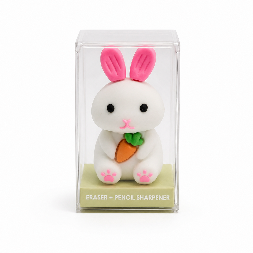 Magical Bunny White 2-in-1 Eraser & Pencil Sharpener