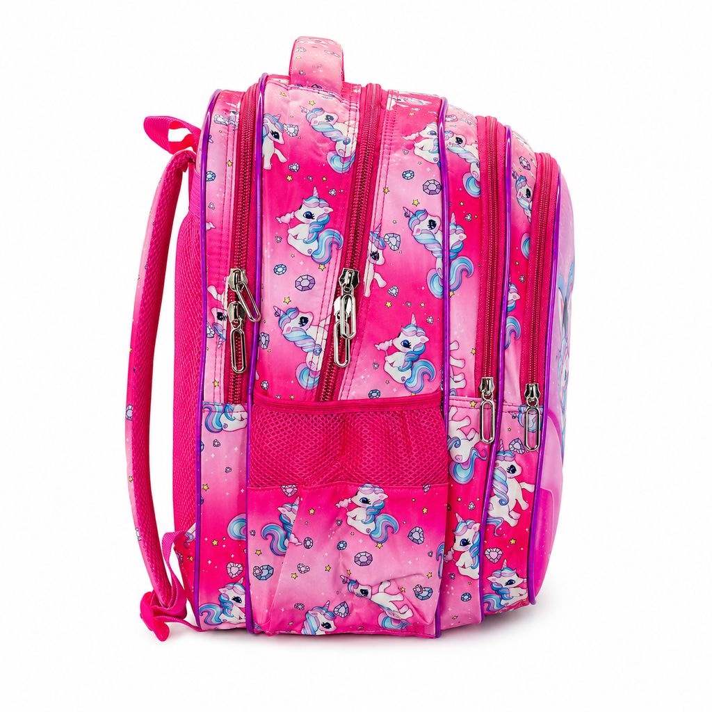 Magical Unicorn 16" School Backpack – Pink