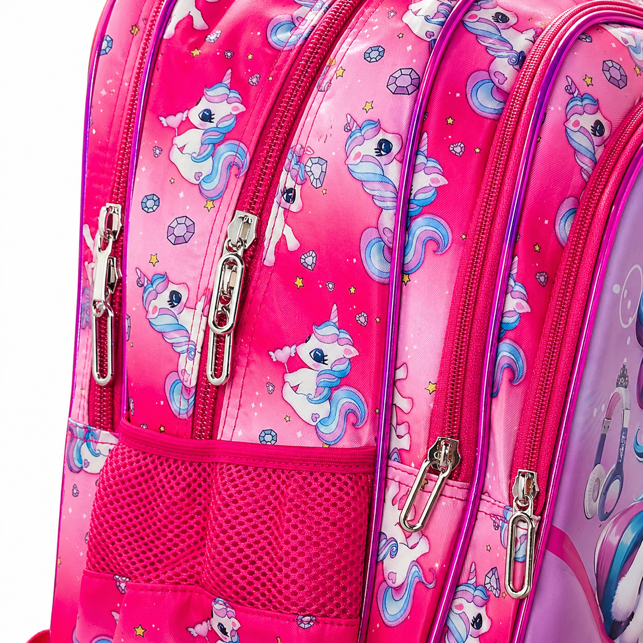 Magical Unicorn 16" School Backpack – Pink