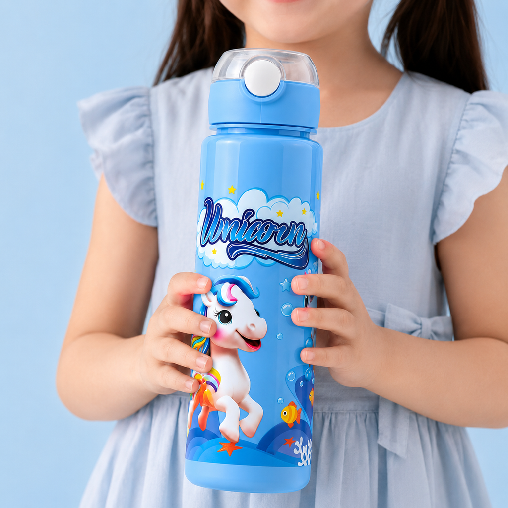 Magical Unicorn Ocean Blue 900ml Kids Water Bottle