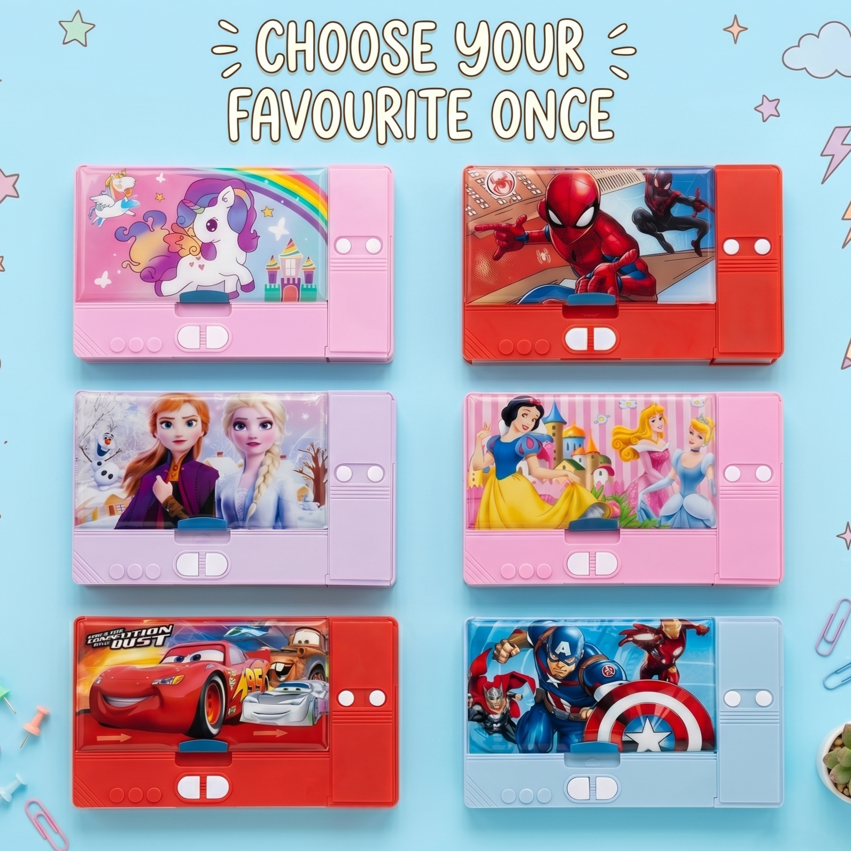 Marvel Spiderman Dual-Side Magnetic Pencil Box
