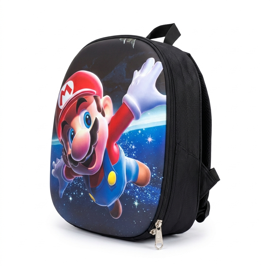 12" Super Plumber 3D Toddler Backpack | Ergonomic Adventure Preschool Bag for Kids