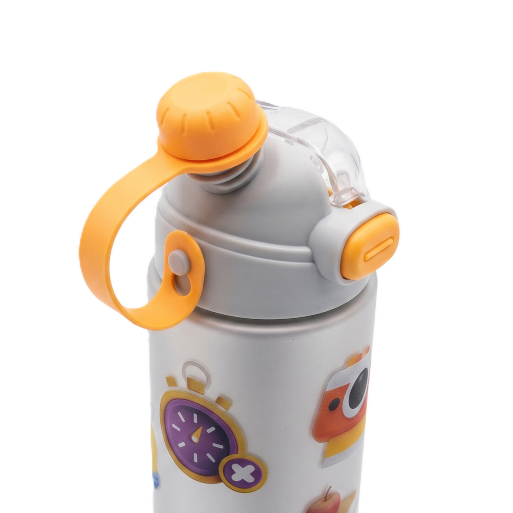 Premium Matte 2-in-1 Kids Water Bottle – 4 Cute Editions