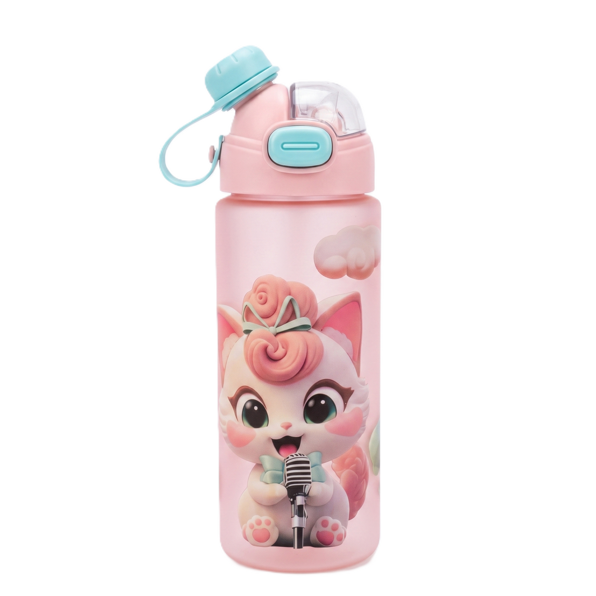 Premium Matte 2-in-1 Kids Water Bottle – 4 Cute Editions