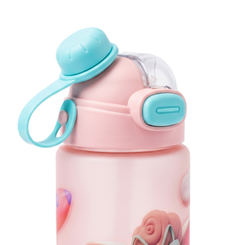 Premium Matte Series 2-in-1 Dual-Drinking Bottle | "Pop-Star Kitty" Edition