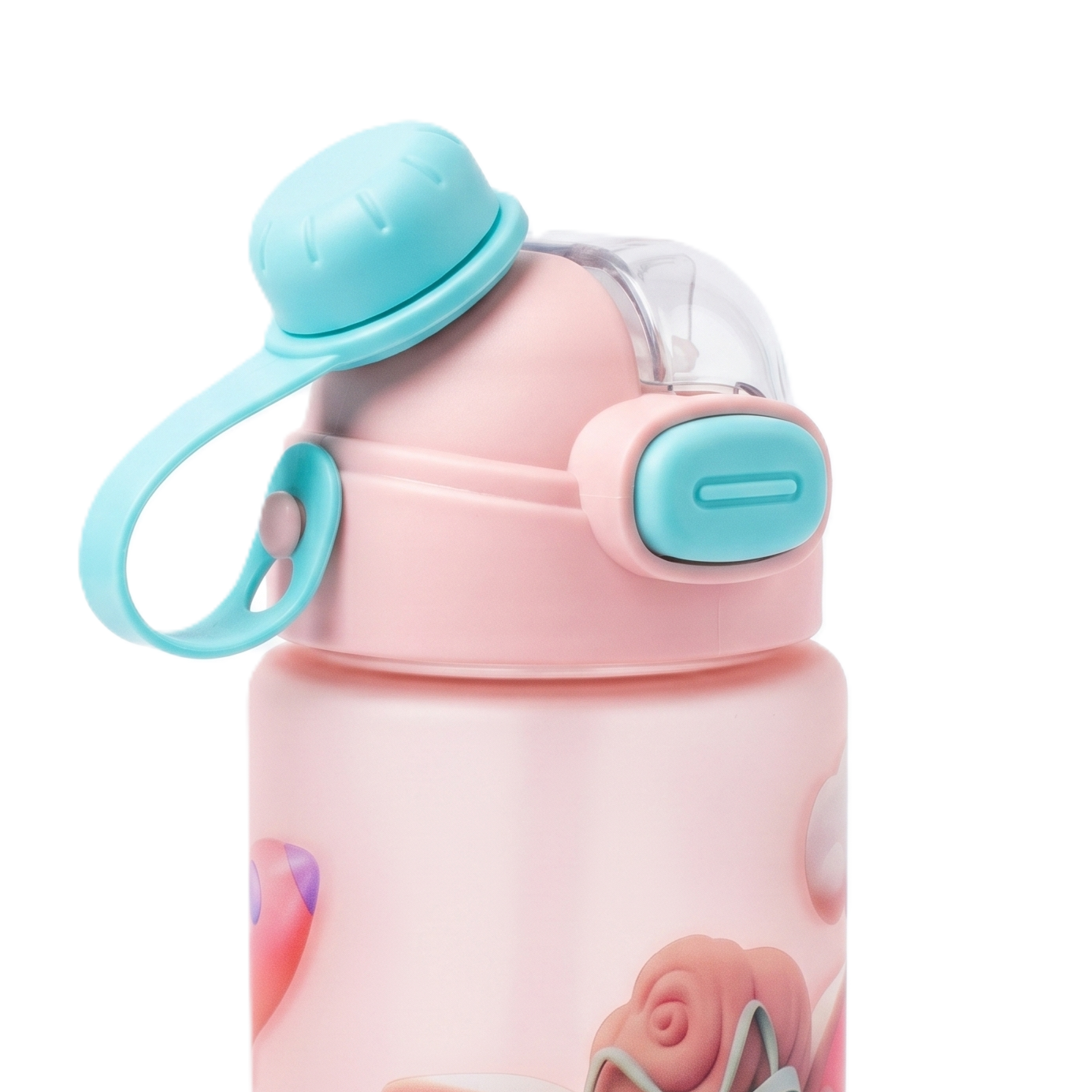 Premium Matte Series 2-in-1 Dual-Drinking Bottle | "Pop-Star Kitty" Edition