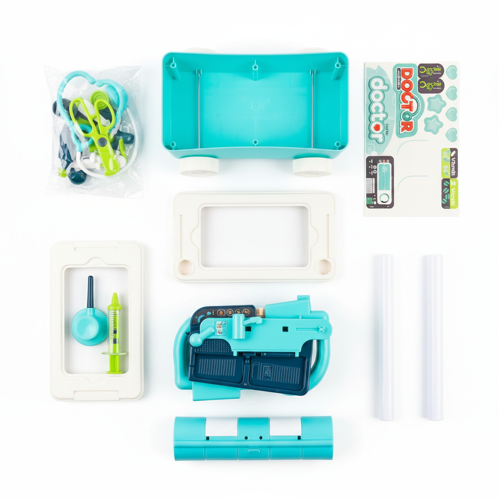 "Hello Doctor" Premium Medical Trolley Playset | 2-in-1 Mobile Clinic & Storage Cart