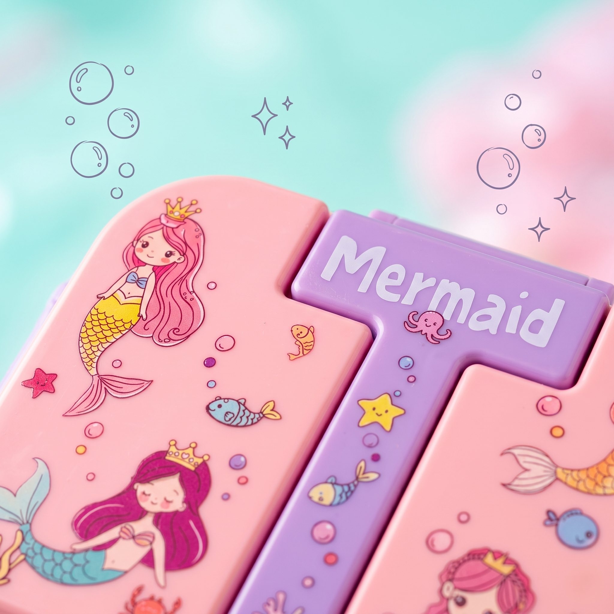 "Mermaid Dream" 2-Compartment SUS 304 Insulated Kids Lunch Box