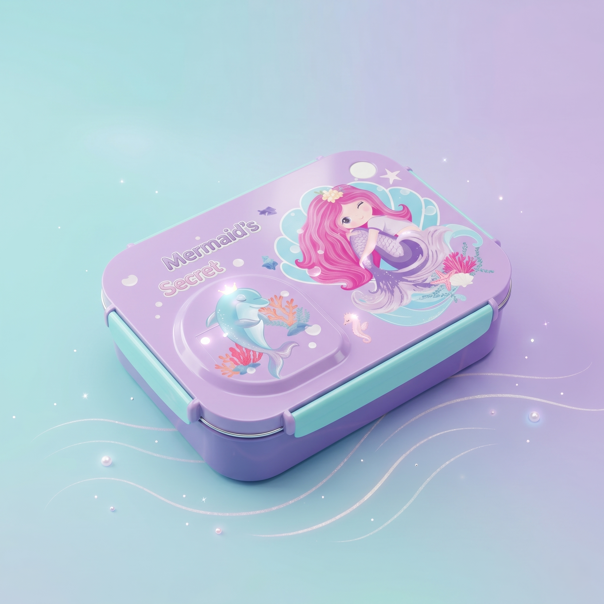 "Mermaid Secret" 750ml Premium SUS 304 Stainless Steel Bento Box