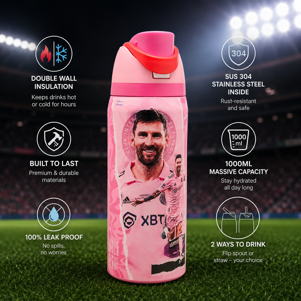 Messi Inter Miami 1000ml Insulated Bottle