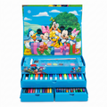 Mickey & Friends 54pc Art Chest | Kids Multi-Tier Stationery Set