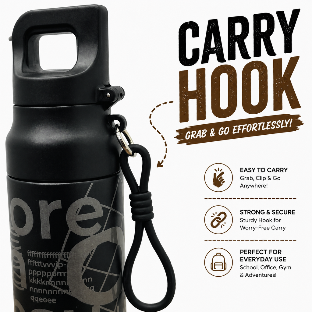 Midnight Black 620ml 2-in-1 Insulated Bottle