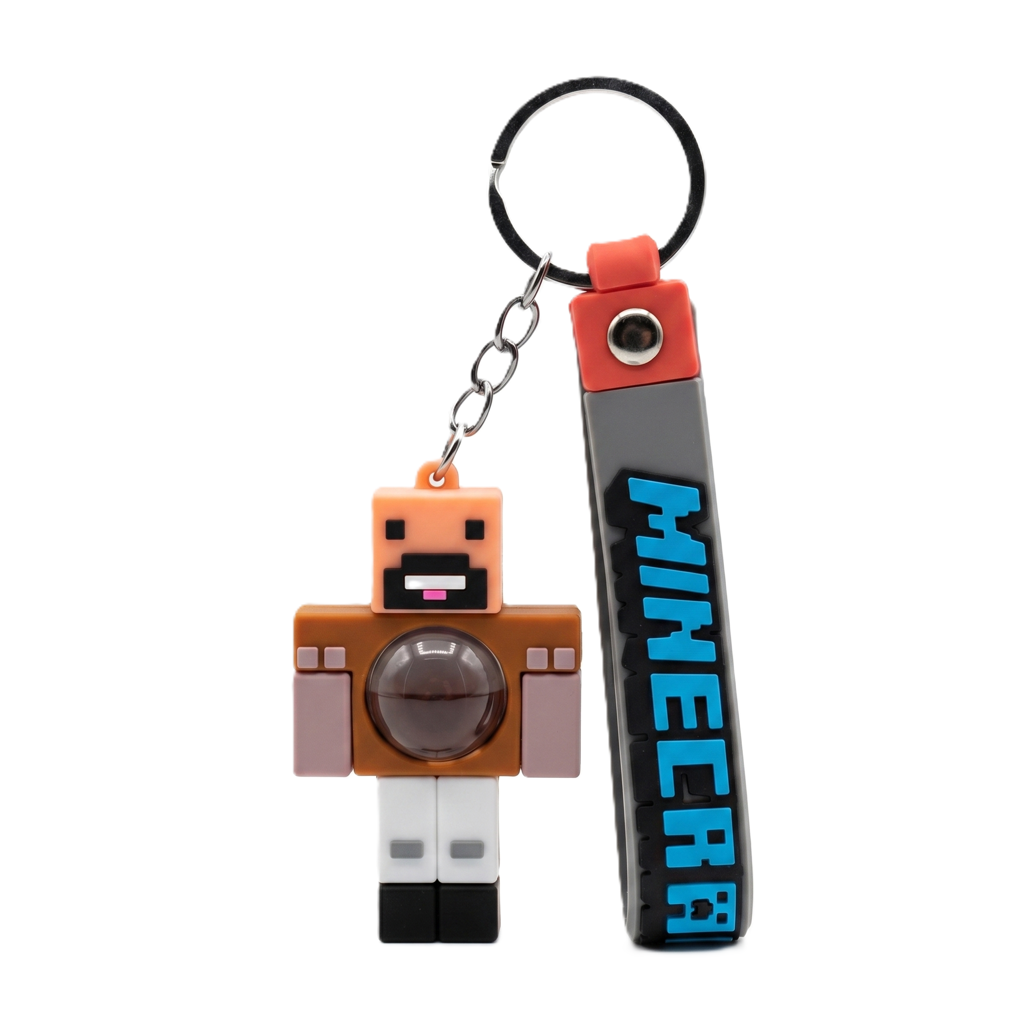 Minecraft Noob LED Glow Keychain | Shaking Light Series