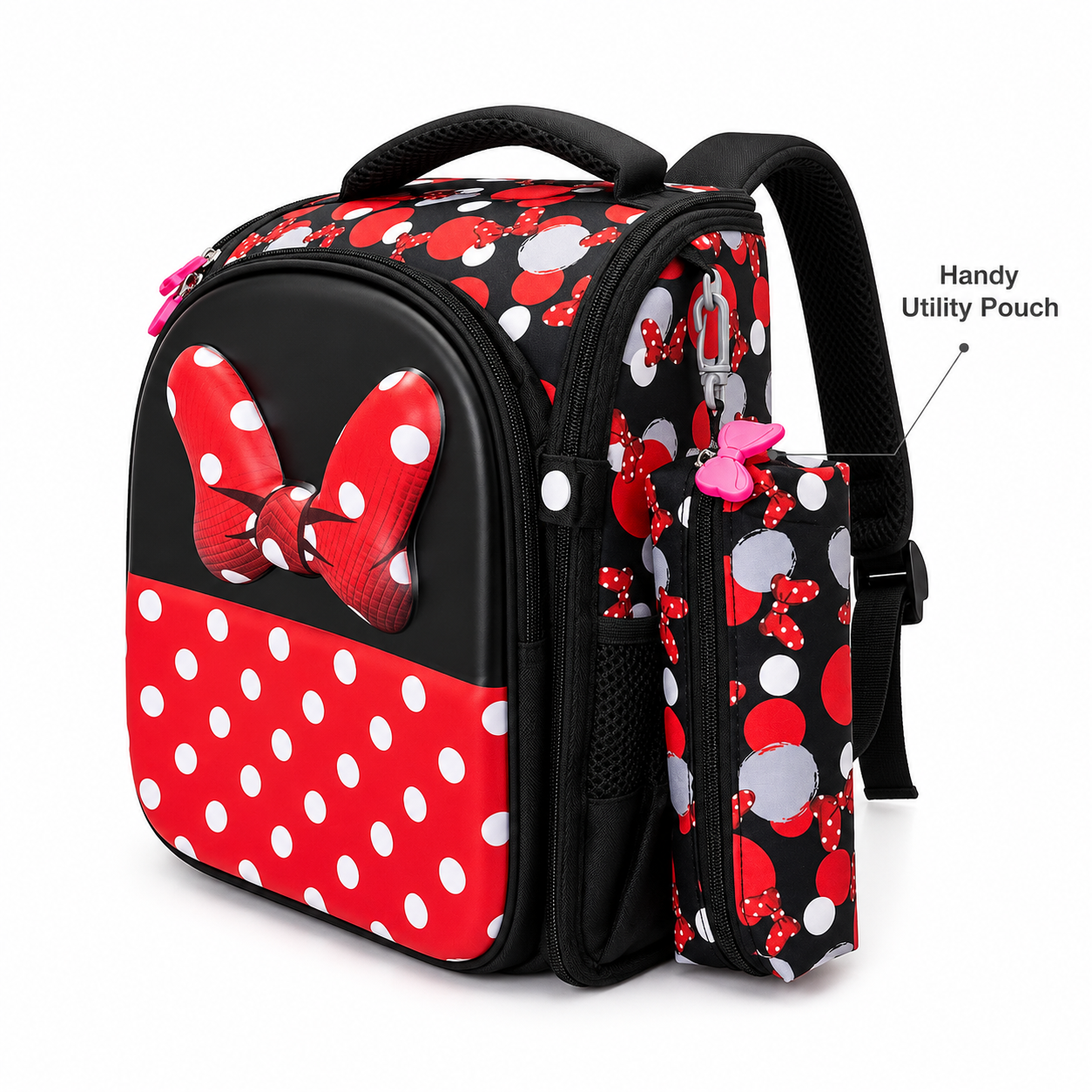 Minnie Mouse 16" Hard-Shell School Backpack with Utility Pouch