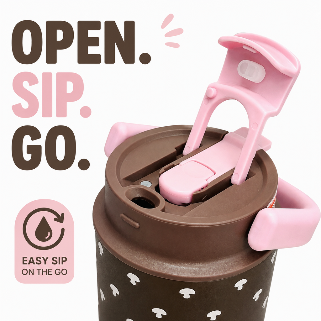 600ml Mocha Mushroom 2-in-1 Insulated Tumbler