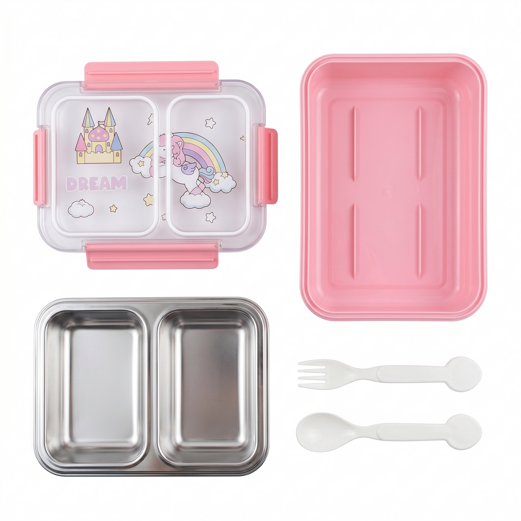 "Unicorn Dream" 750ml PU Insulated Dual-Container Kids Lunchbox