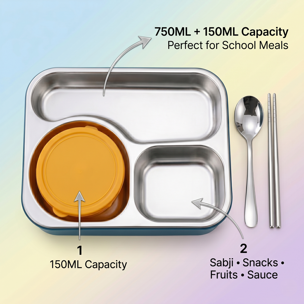 "Space Explorer" 750ml Premium SUS 304 Stainless Steel Bento Box