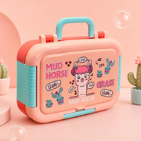 Premium Stainless Steel Kids Bento Box (Mud Horse Theme)