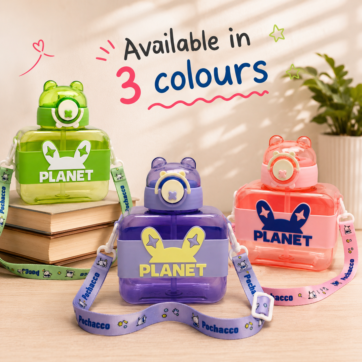 Cosmic Purple 600ml Planet Kids Sipper Bottle