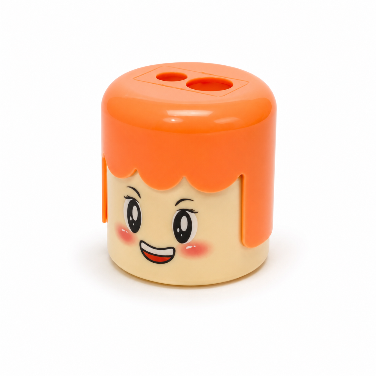 Anime Smile Dual-Hole Novelty Pencil Sharpener