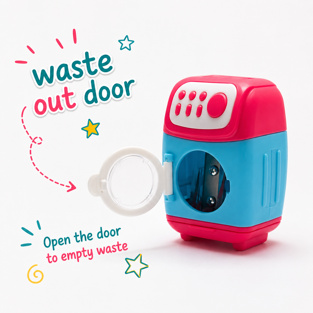 Washing Machine Pink 2-in-1 Eraser & Sharpener