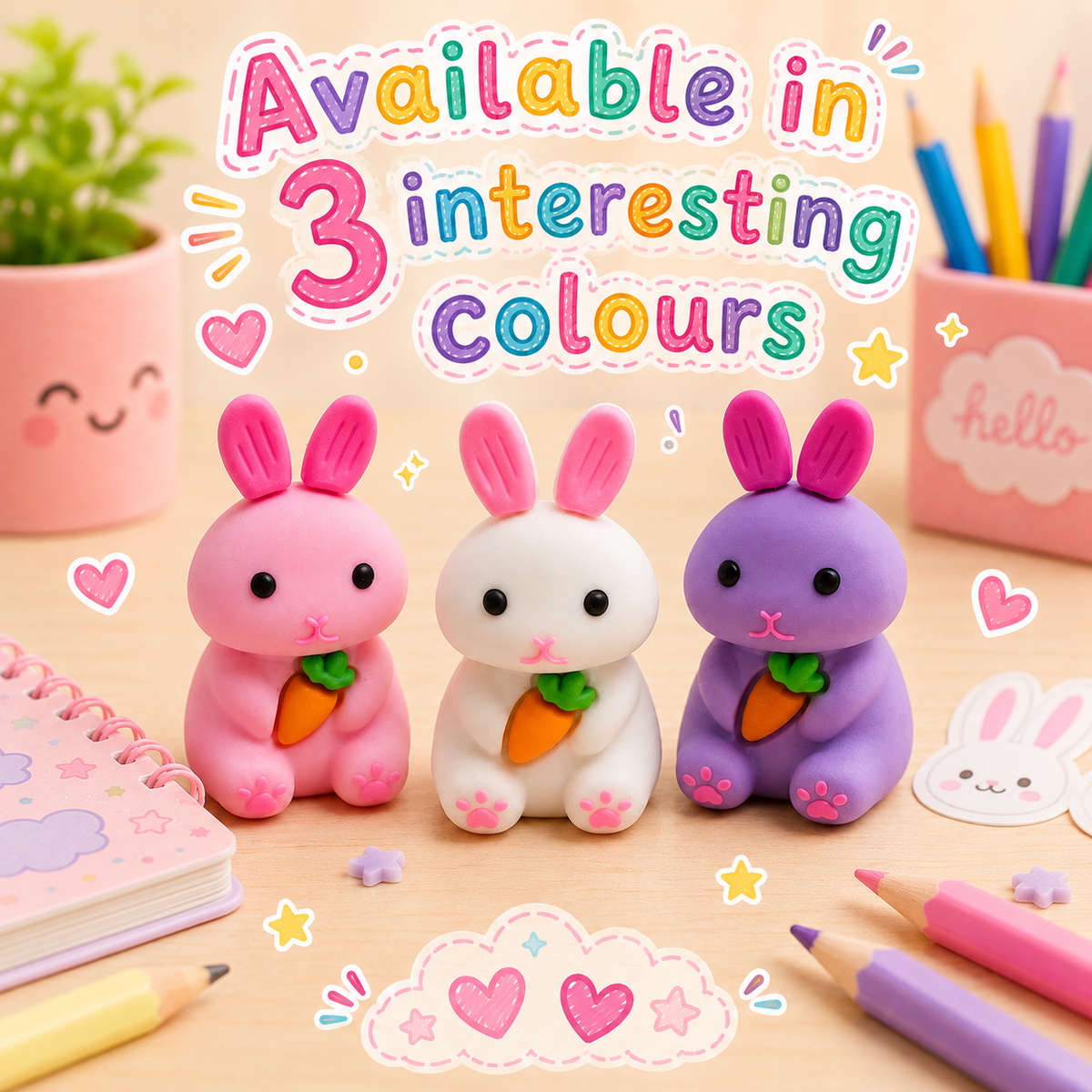 Bunny 2-in-1 Eraser & Sharpener
