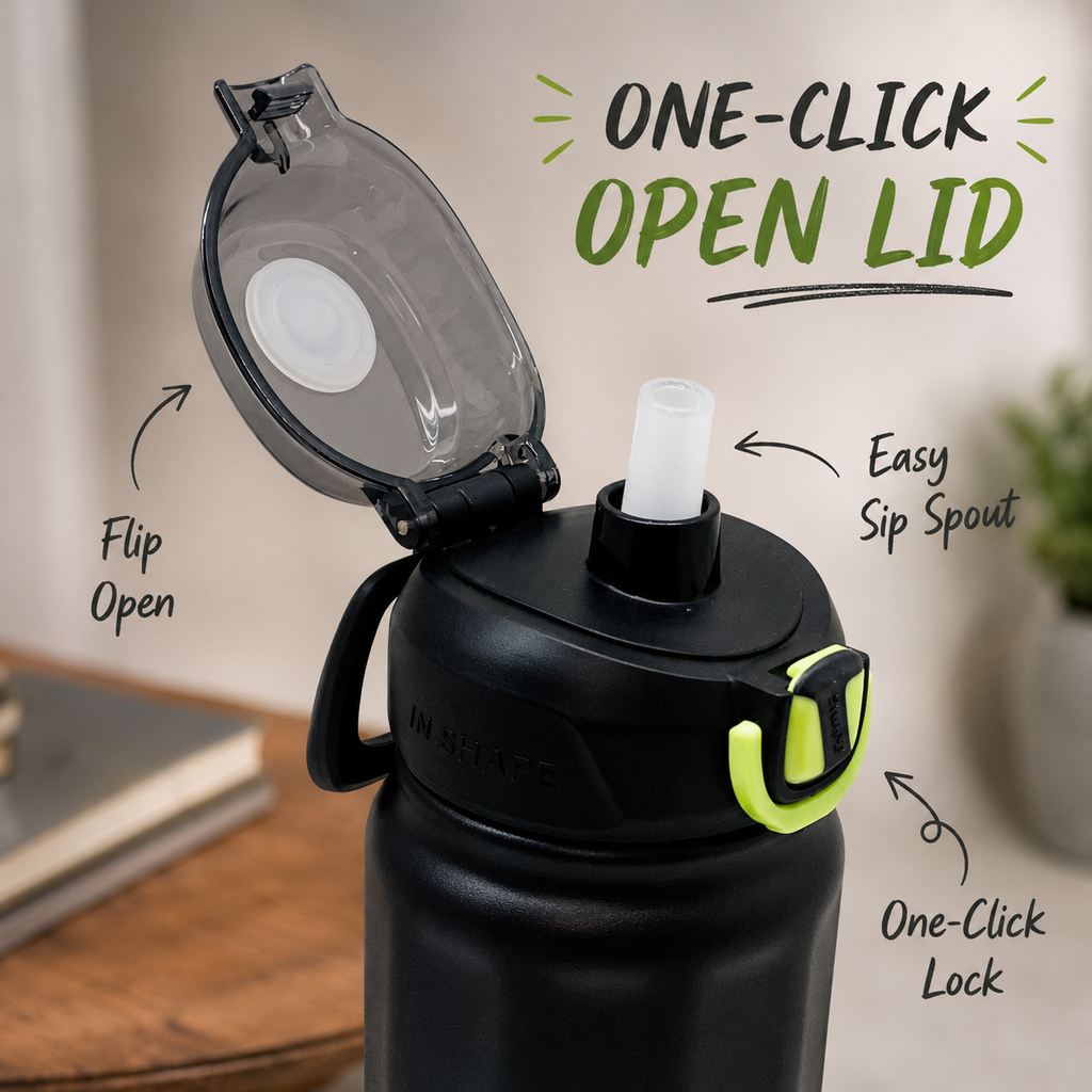 520ml stainless steel insulated water bottle - Black