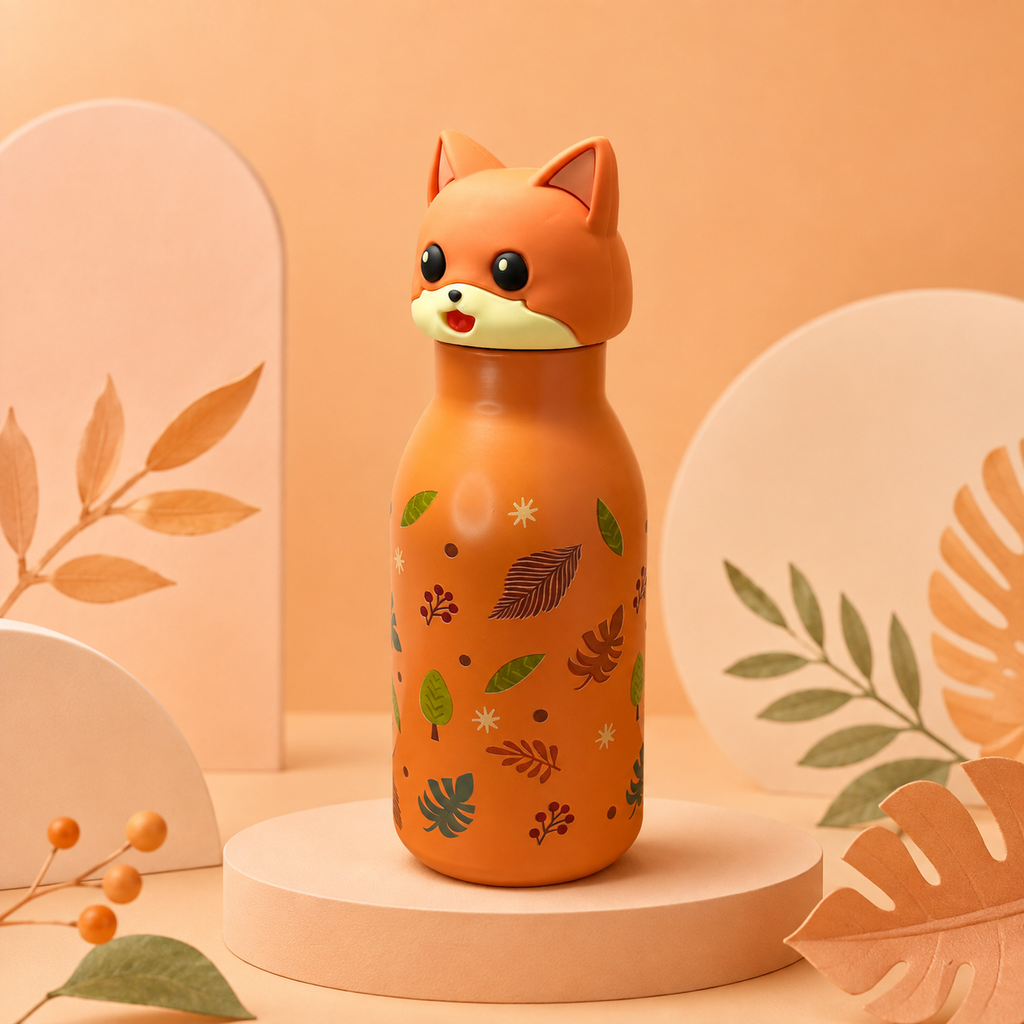 3D Fox 450ml 2-in-1 Insulated Bottle
