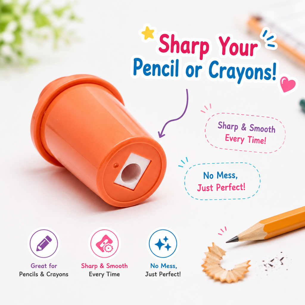Strawberry Orange 2-in-1 Ice Cream Cup Eraser & Sharpener