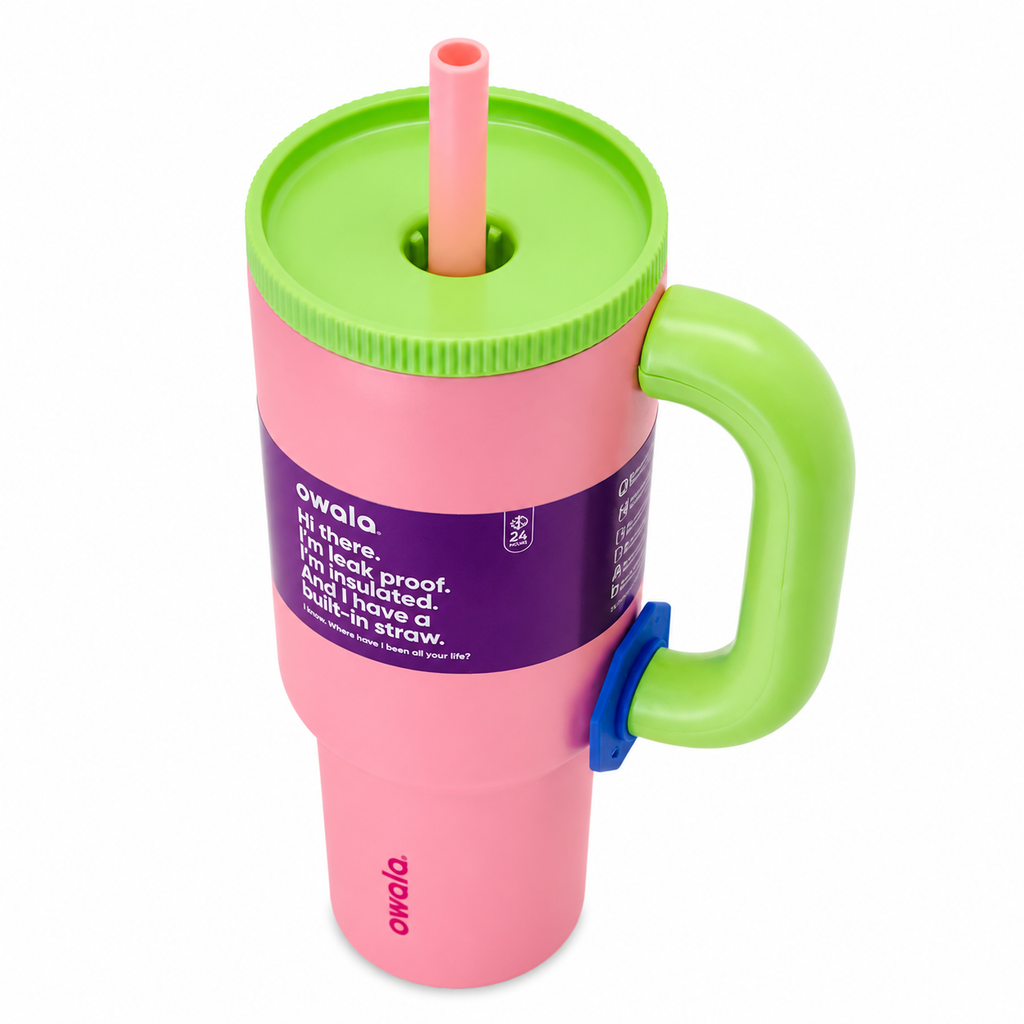 Owala 1200ml Tumbler – Blush Pink & Green