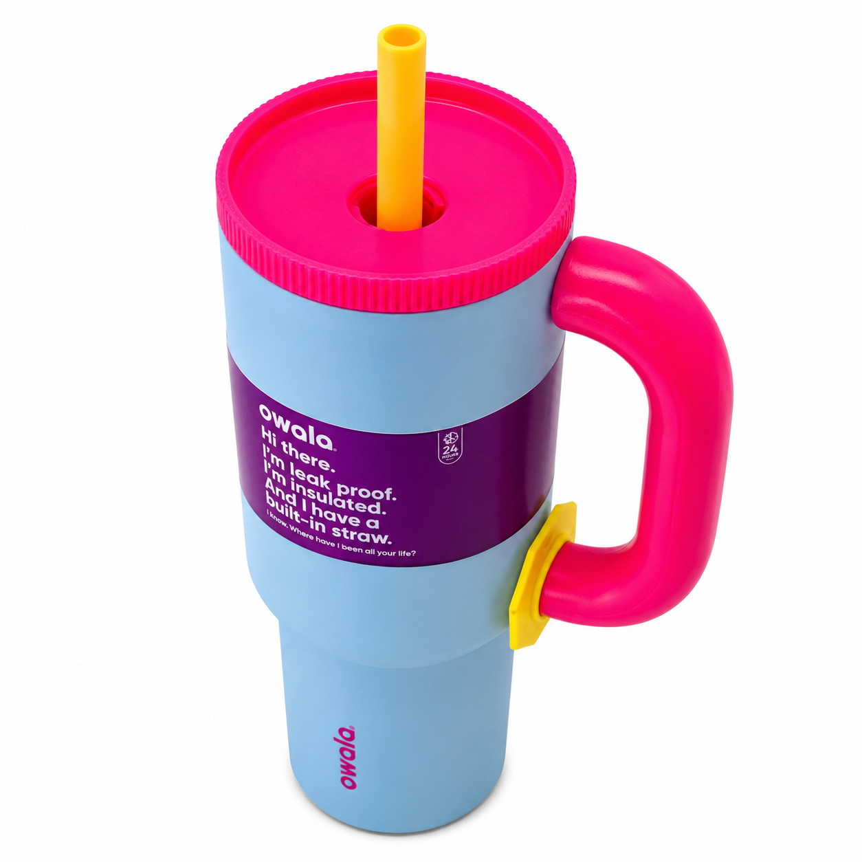 Owala 1200ml Tumbler – Sky Blue & Pink