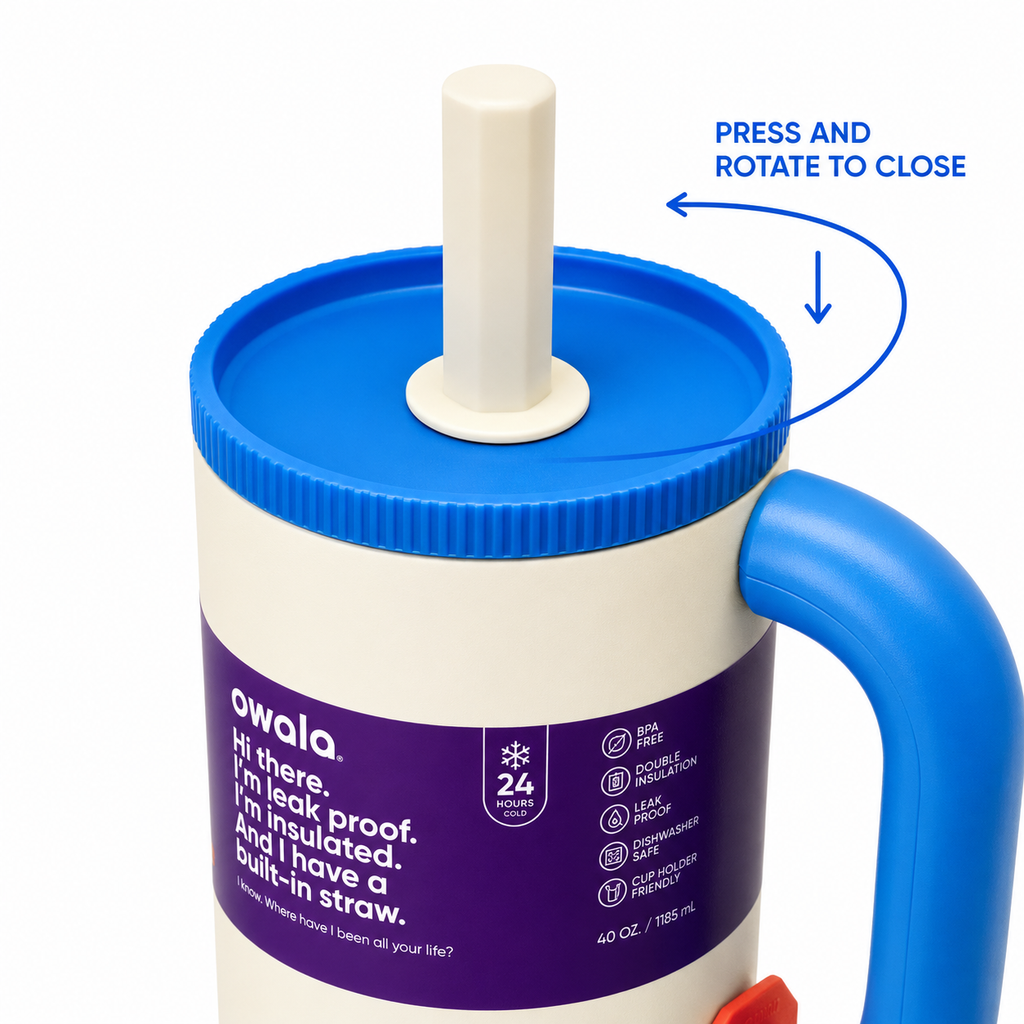 Owala 1200ml Tumbler – Creamy Vanilla Blue