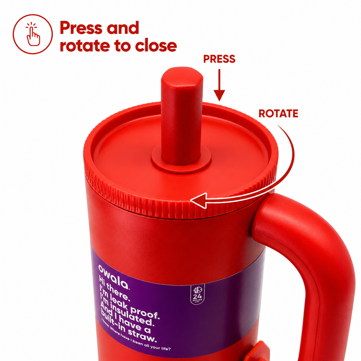 Owala 1200ml Insulated Tumbler – Cherry Red