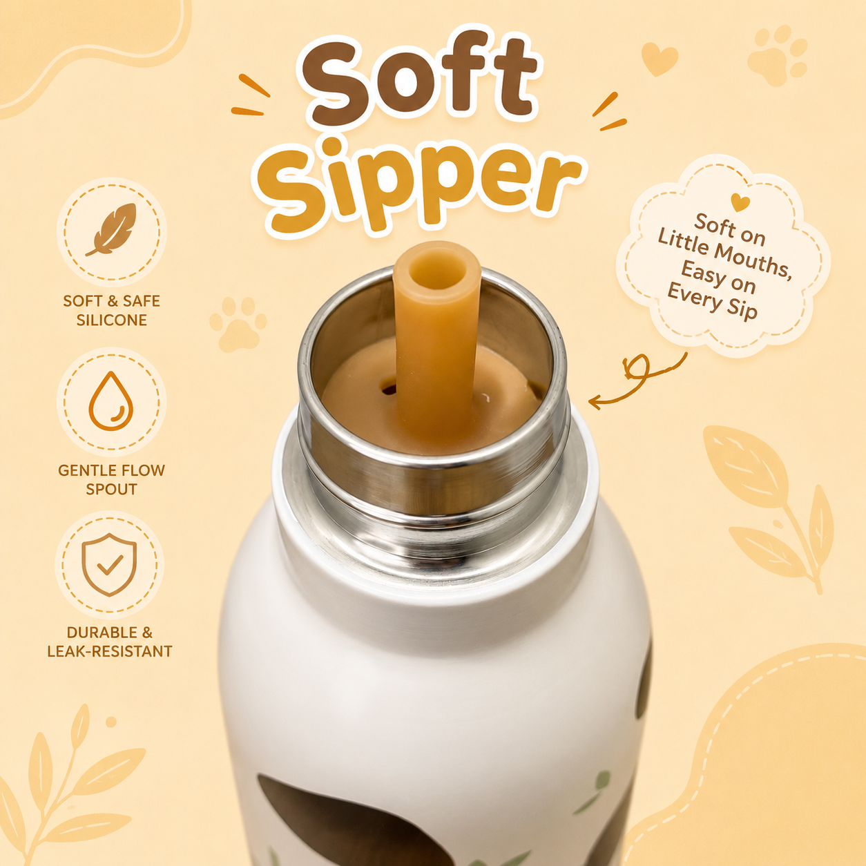3D Panda 450ml 2-in-1 Insulated Bottle