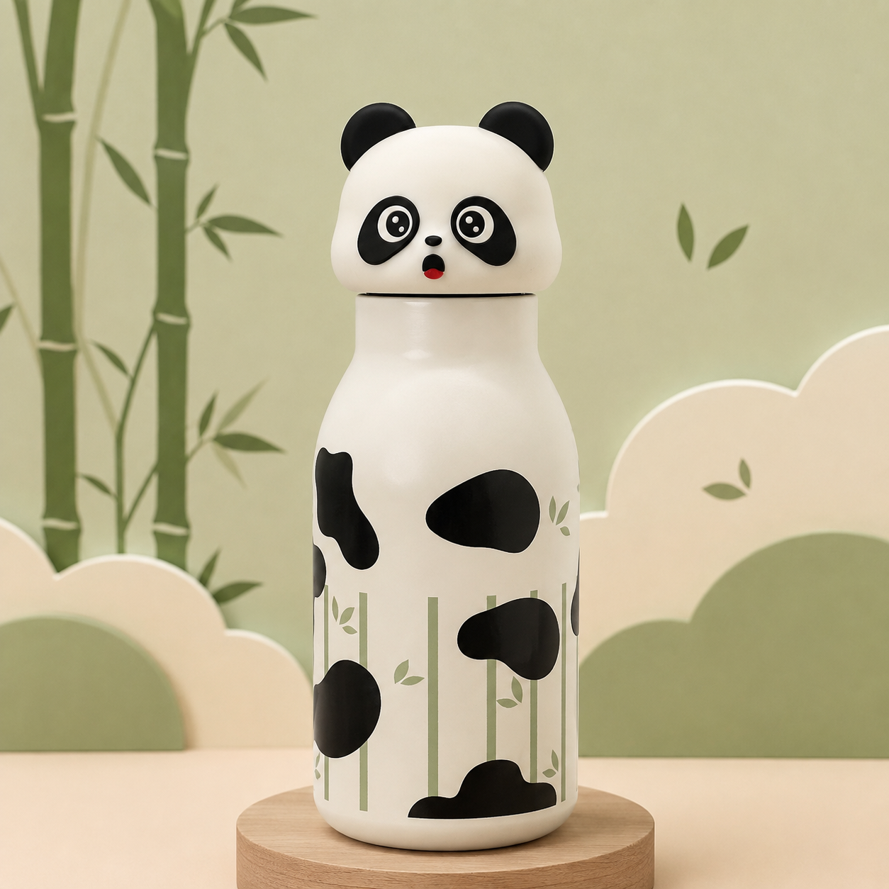 3D Panda 450ml 2-in-1 Insulated Bottle