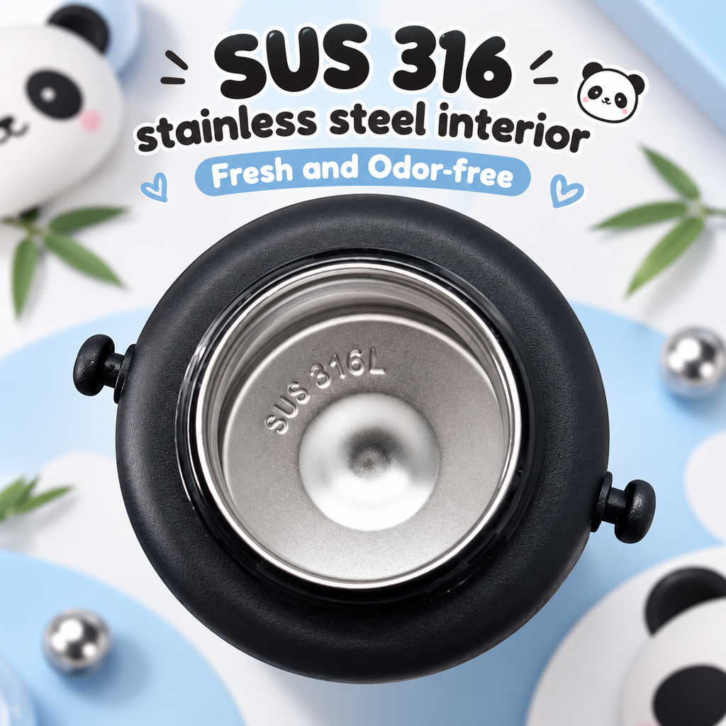 500ml Panda Party Kids Insulated Bottle